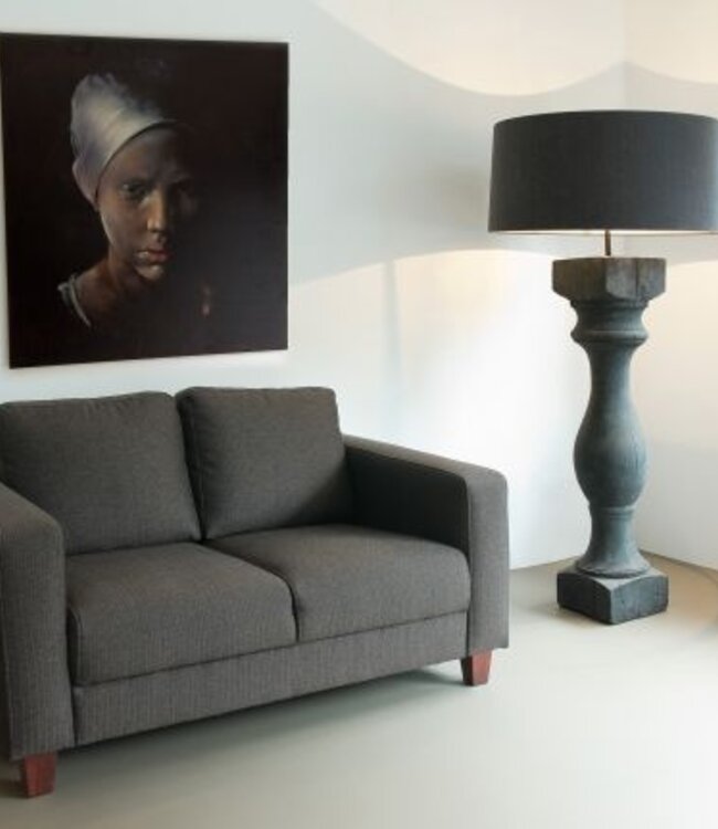 Frezoli Baluster Vloerlamp Rovigo Grijs/Zwart | 2 Maten!