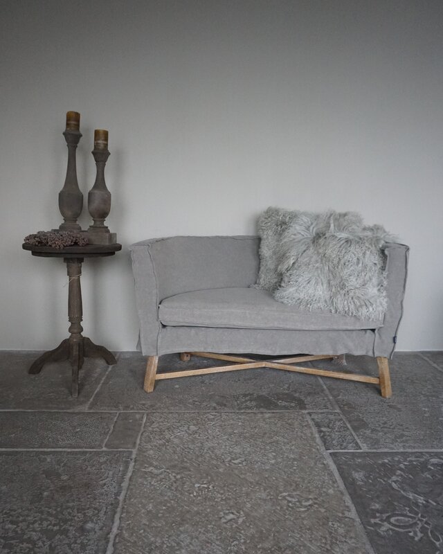 Rene Houtman Kussen Lamsvacht Mongools | Light Grey | 50x50 cm