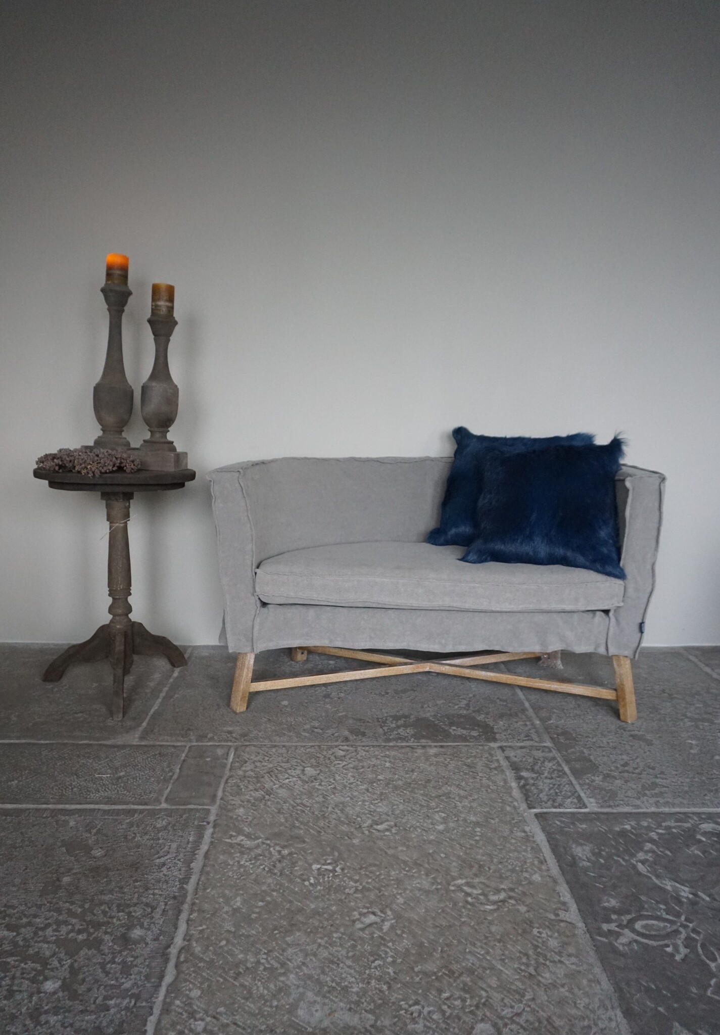 Rene Houtman Kussen Geitenvacht | Navy | 50x50cm