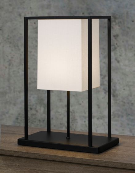 Frezoli Skansen Tafellamp | Mat Zwart | H46xB32xD17 cm