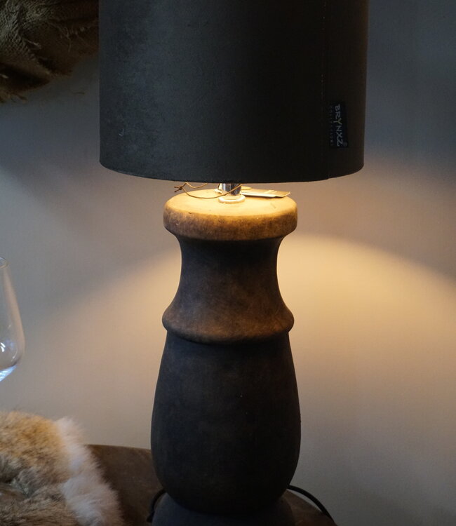 Brynxz Lampenkap Cilinder | Velvet Brown | H14 x Ø 20 cm