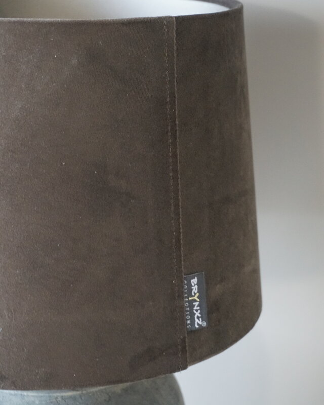 Brynxz Lampenkap | Velvet Brown | 25 x 30 x 20 cm