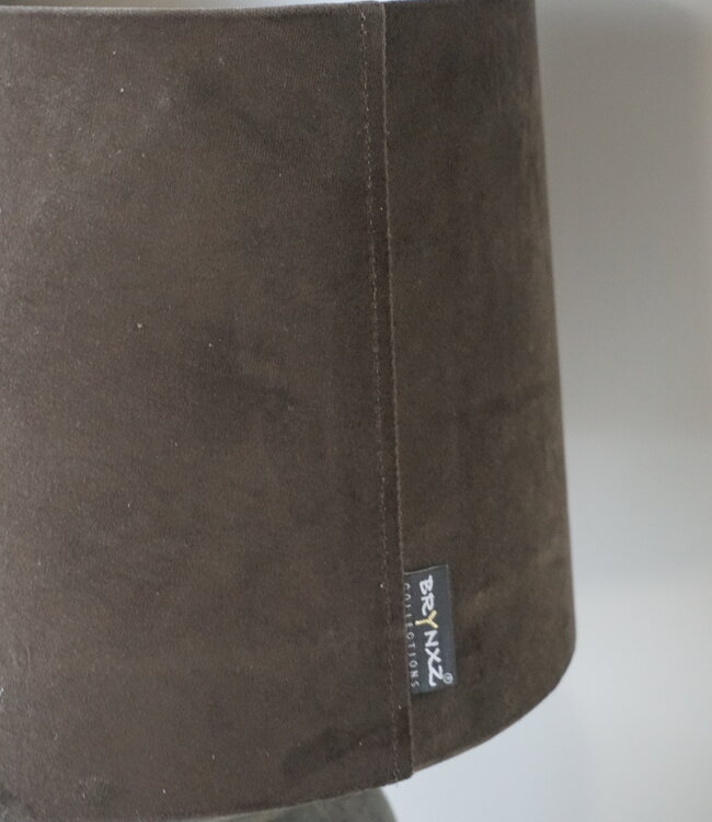 Brynxz Lampenkap | Velvet Brown | 25 x 30 x 20 cm