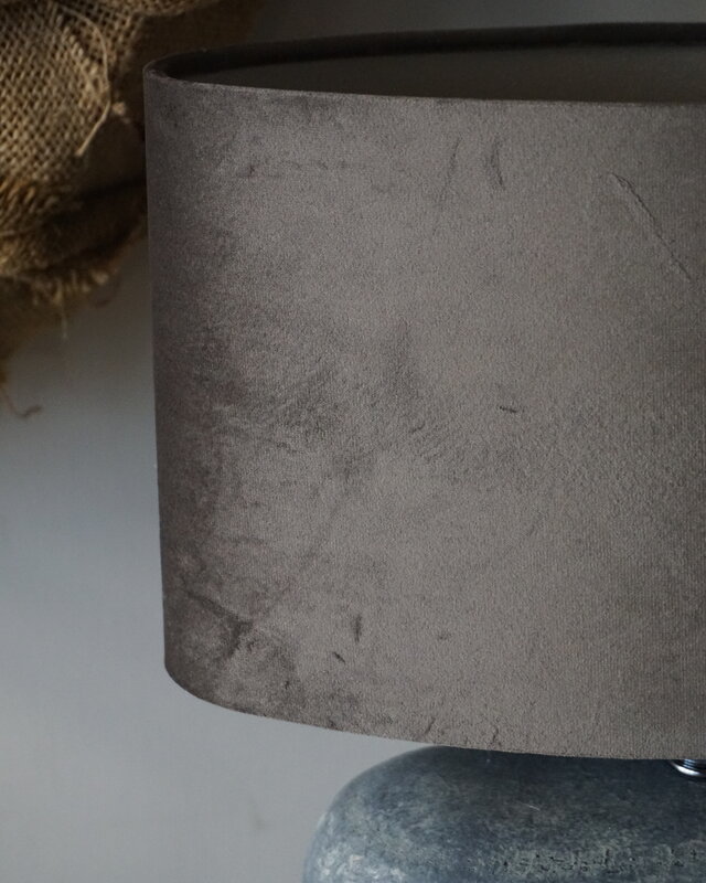 Brynxz Lampenkap Ovaal | Velvet Brown | 30 x 14 x 17 cm