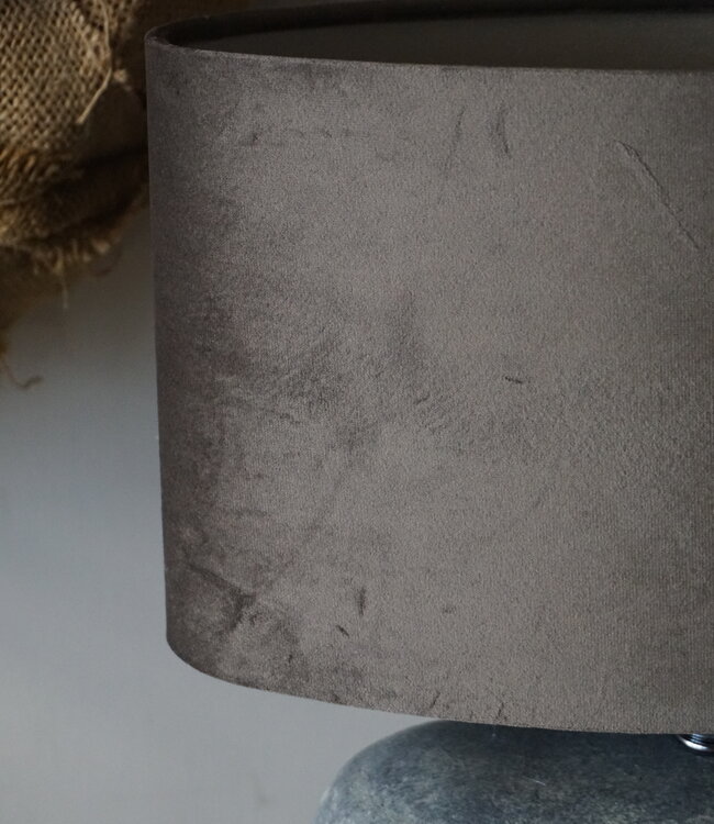 Brynxz Lampenkap Ovaal | Velvet Brown | 30 x 14 x 17 cm