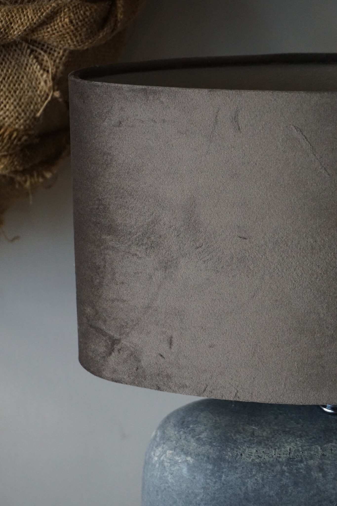 Brynxz Lampenkap Ovaal | Velvet Brown | 30 x 14 x 17 cm