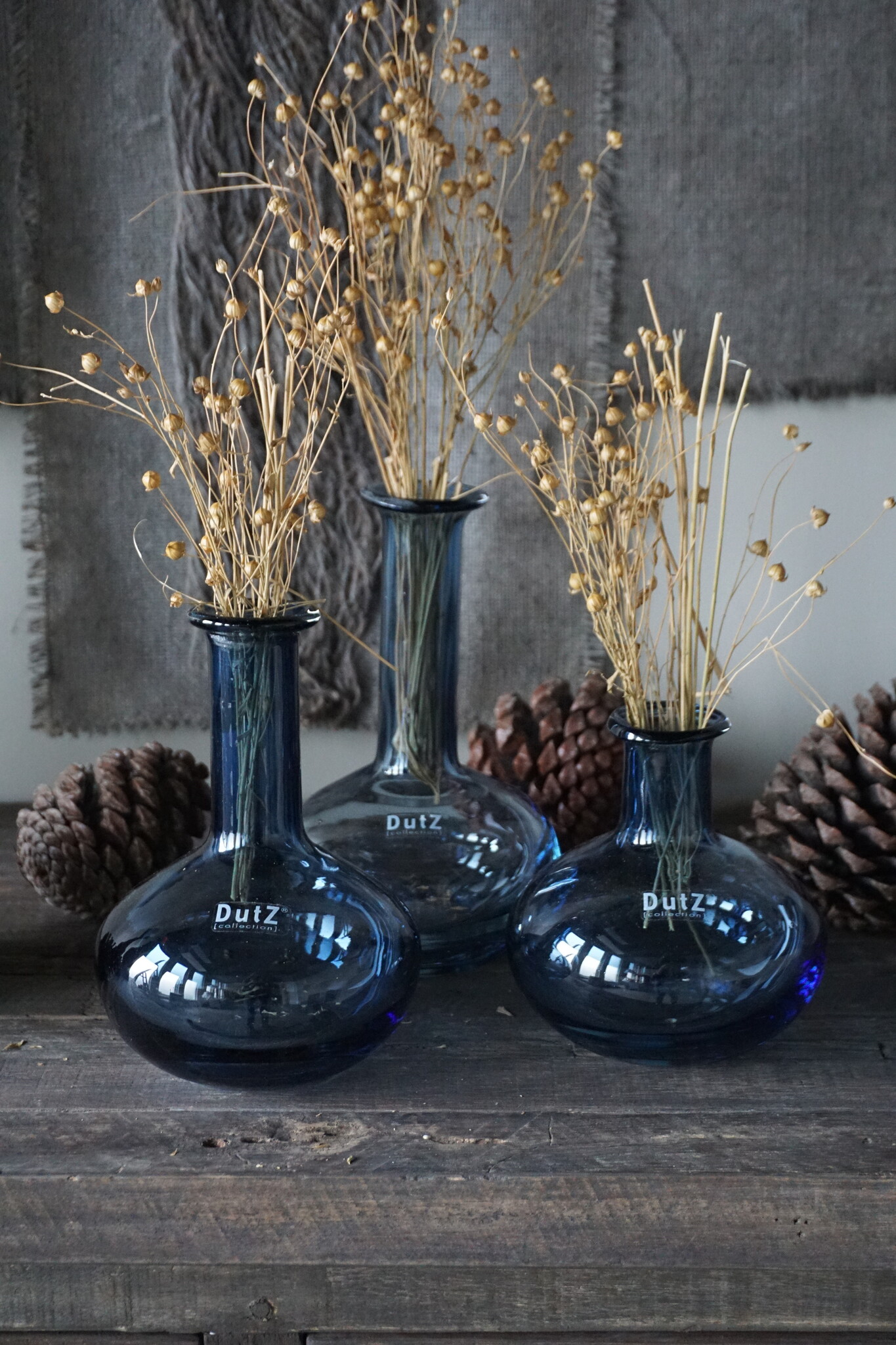 DutZ Set Manuela | 3 Vaasjes | Steel Blue