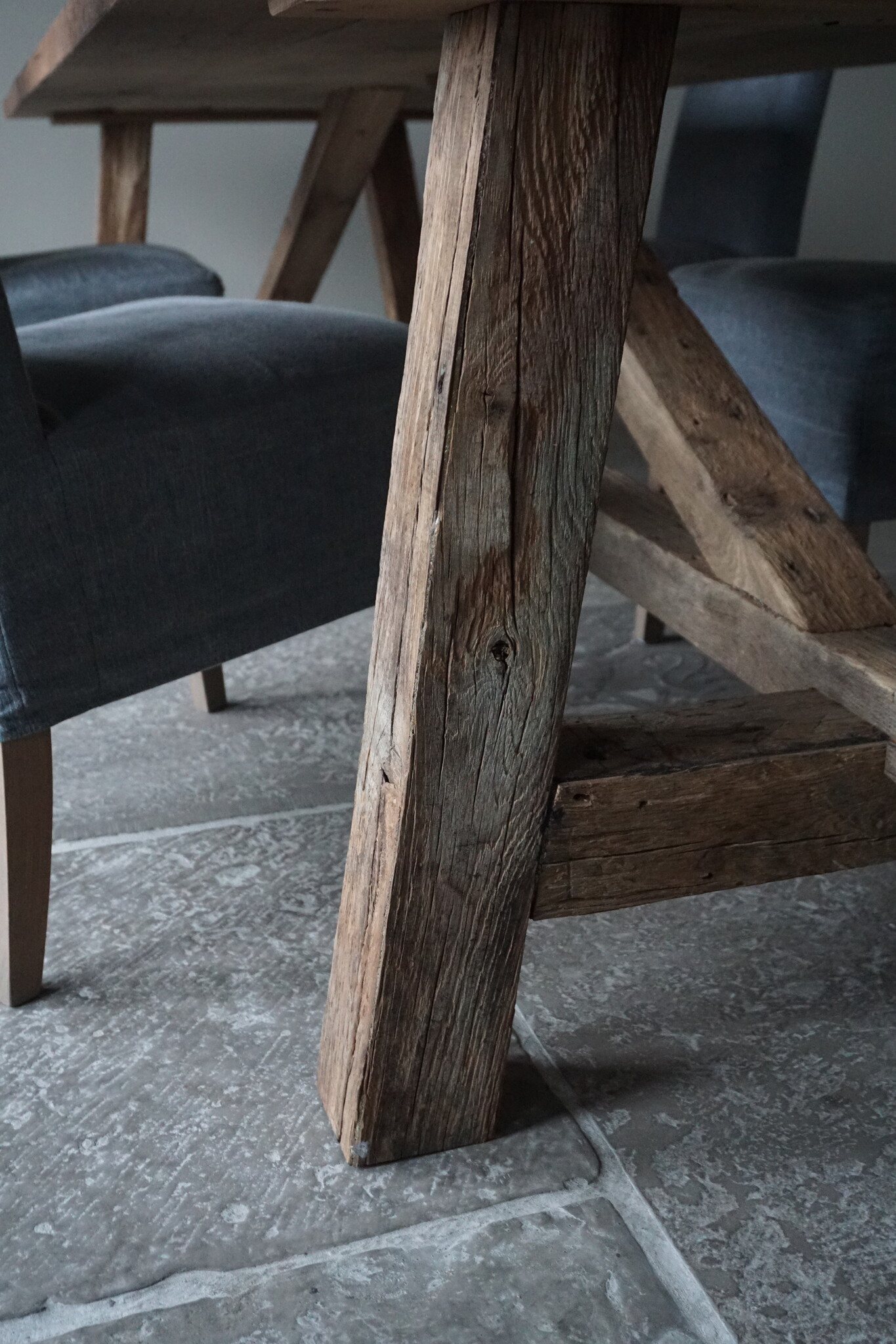 Rene Houtman Oud Eikenhouten Tafel | H79 x B300 x D100 cm