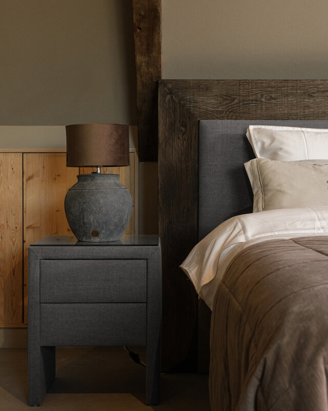 Rene Houtman Boxspring Bed Woods Oud Eikenhout Kiss Light Grey