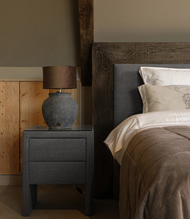 Rene Houtman Boxspring Bed Woods Oud Eikenhout Kiss Light Grey