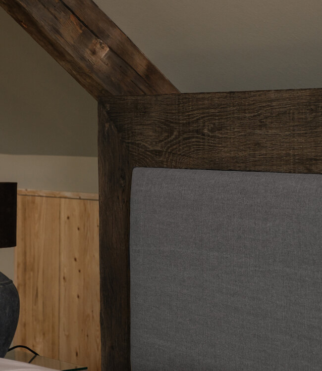 Rene Houtman Boxspring Bed Woods Oud Eikenhout Kiss Light Grey