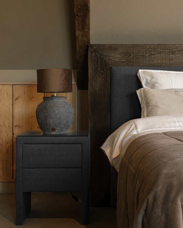 Rene Houtman Boxspring Bed Woods Oud Eikenhout Kiss Graphite