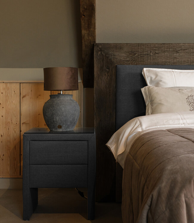 Rene Houtman Boxspring Bed Woods Oud Eikenhout Kiss Graphite