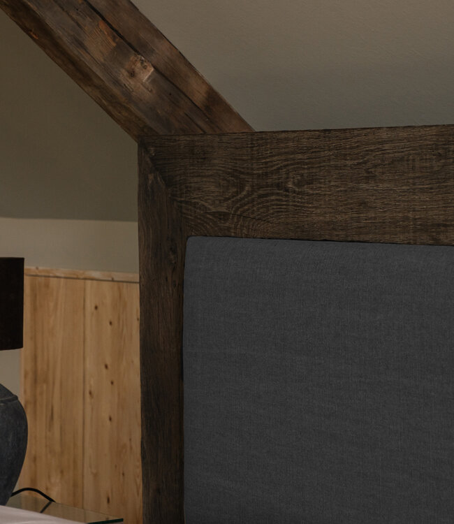 Rene Houtman Boxspring Bed Woods Oud Eikenhout Kiss Graphite