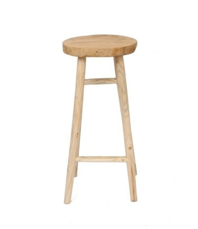 Bazar Bizar Barstoel | Kedut | Naturel | H75 x B35 cm