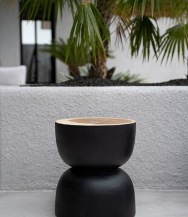 Bazar Bizar Karbun Kruk | Zwart Naturel | H45 x B40 cm