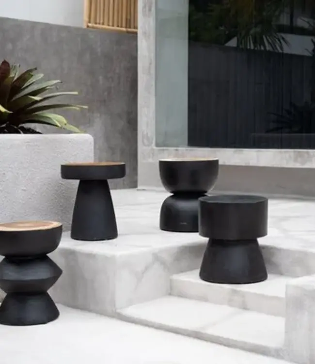 Bazar Bizar Karbun Kruk | Zwart Naturel | H45 x B40 cm