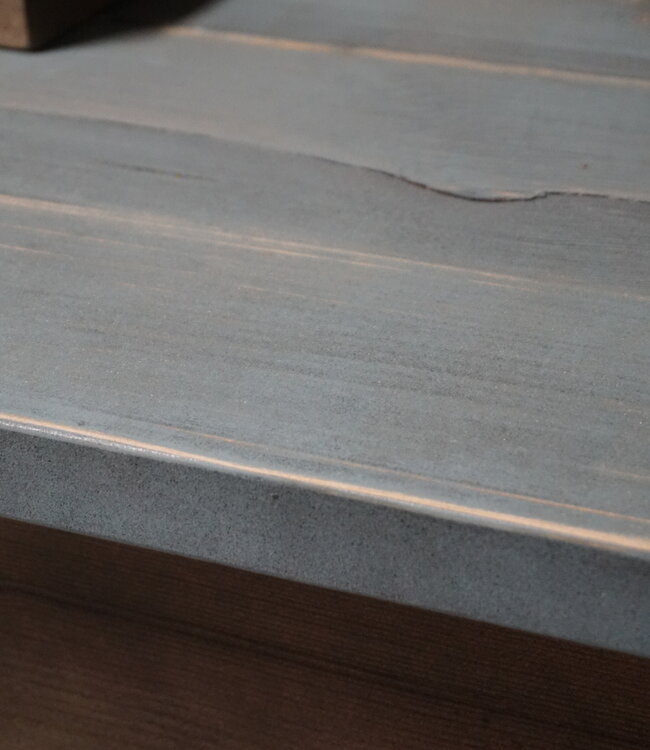 Rene Houtman Sidetable Recycled | Gekrulde Poot | Eikenhout | H90,5 x B120 x D59,5 cm