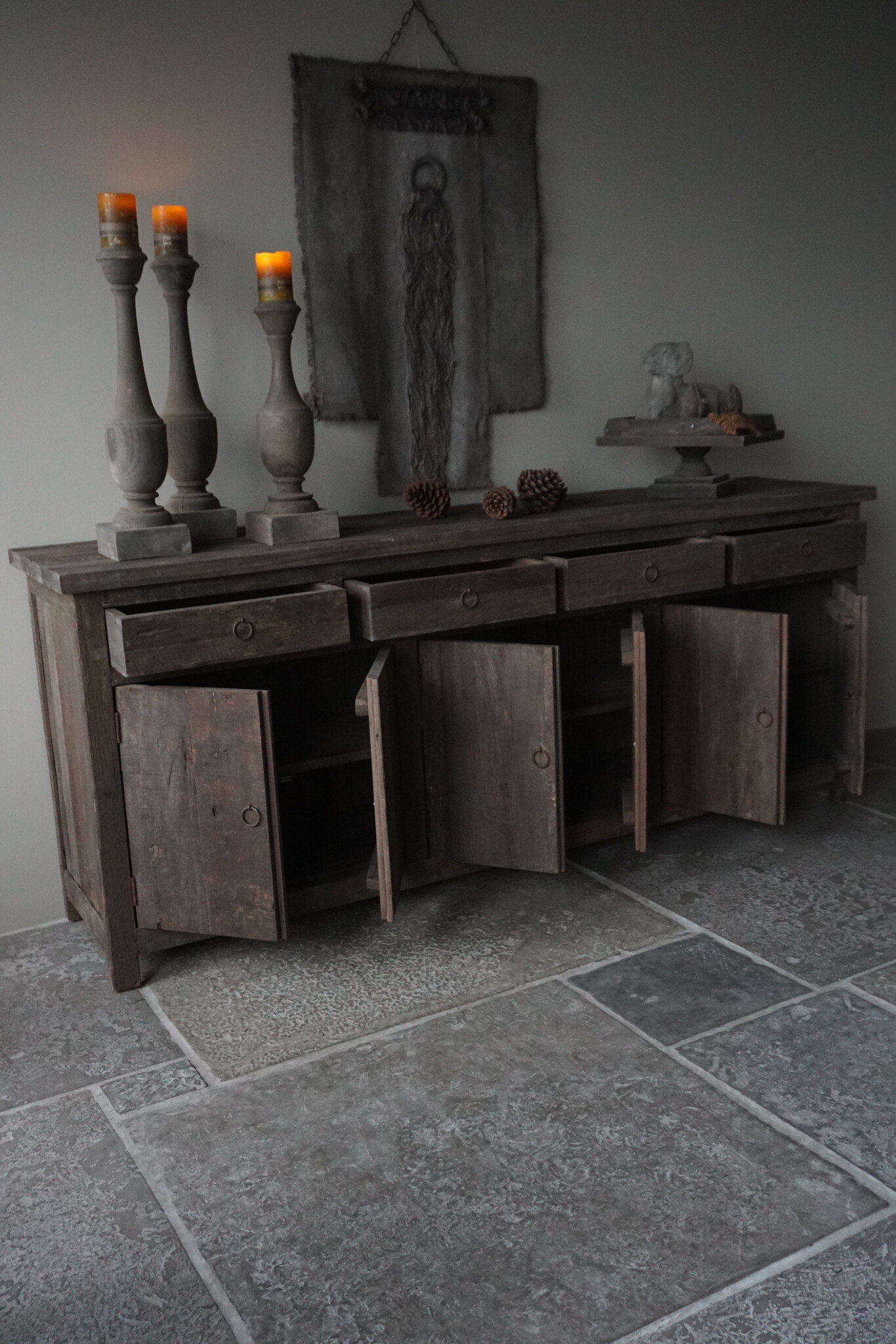 Rene Houtman Dressoir | 6-Deurs, 4 Lades | B220 x H90x D48 cm