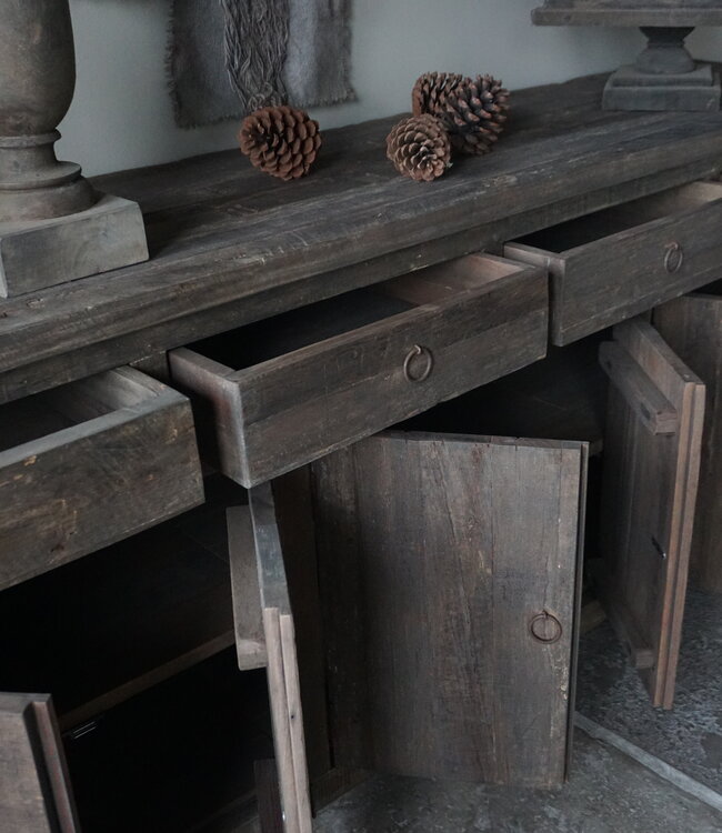 Rene Houtman Dressoir | 6-Deurs, 4 Lades | B220 x H90x D48 cm