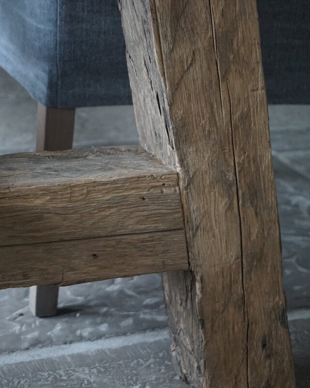 Rene Houtman Oud Eikenhouten Tafel | H79 x B300 x D100 cm