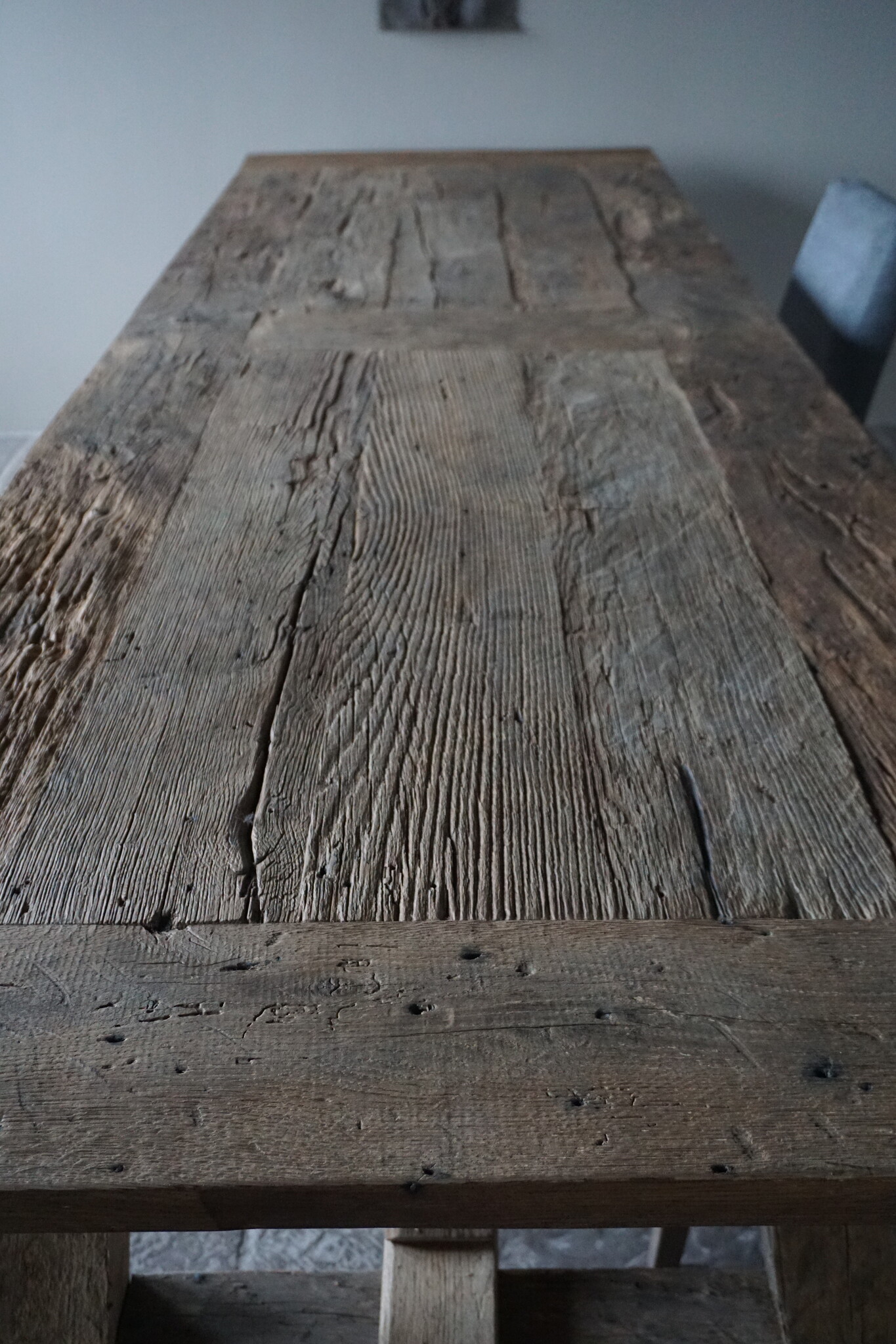 Rene Houtman Oud Eikenhouten Tafel | H79 x B300 x D100 cm