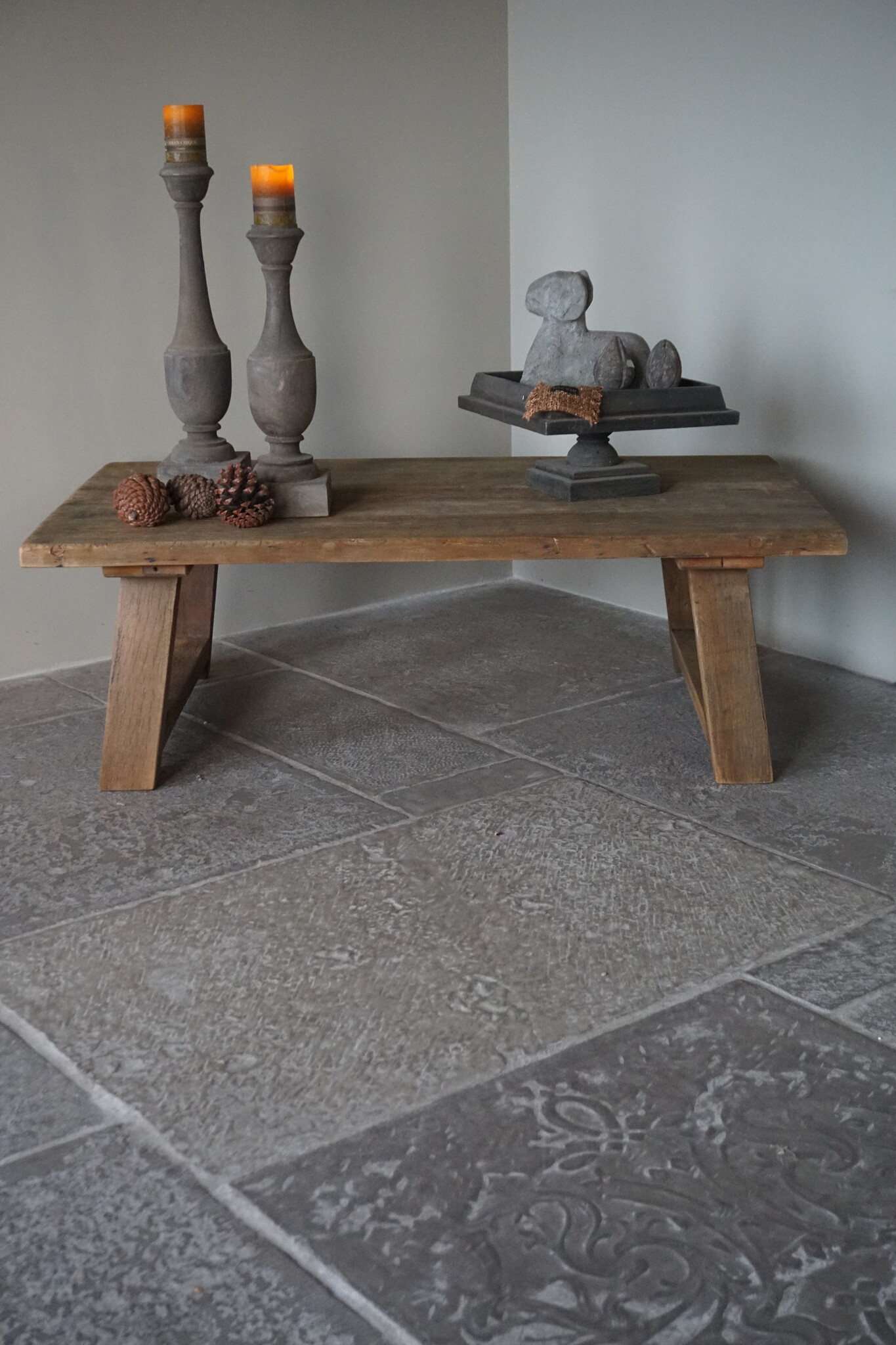 Rene Houtman Salontafel Grey | A-poot | Naturel | Kies Maat