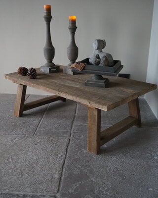 Rene Houtman Salontafel Grey | A-poot | Naturel | Kies Maat