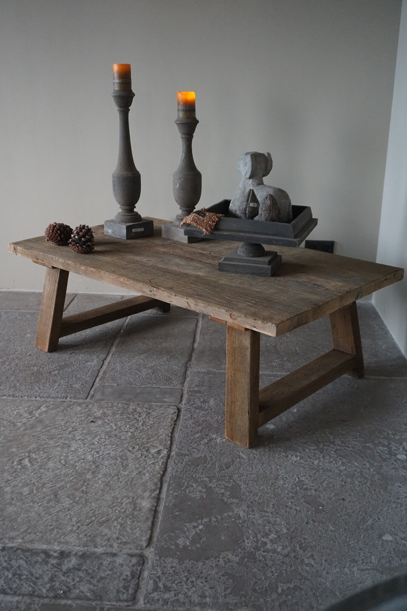 Rene Houtman Salontafel Grey | A-poot | Naturel | Kies Maat