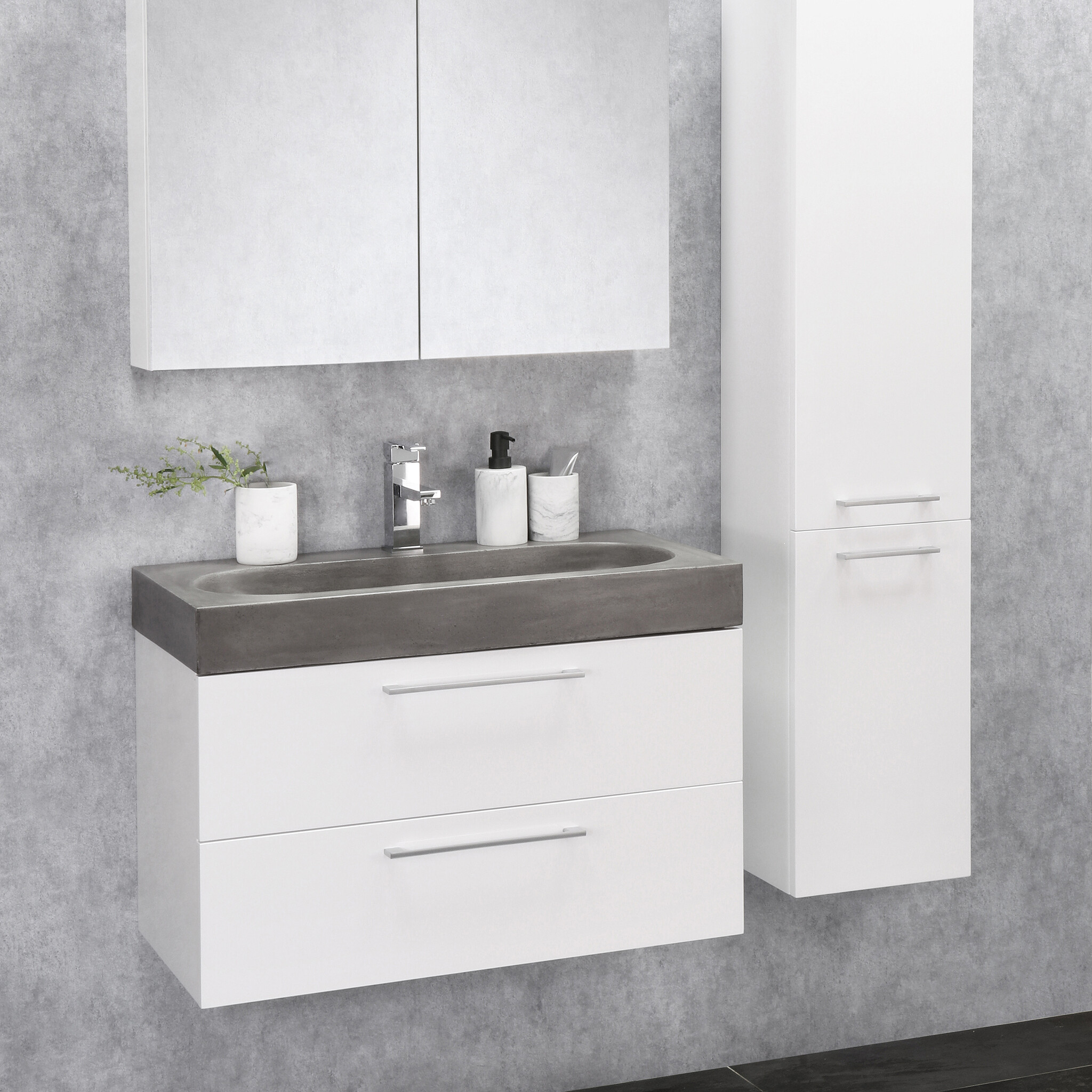 Differnz Wastafel Somero | Beton | 2 Maten