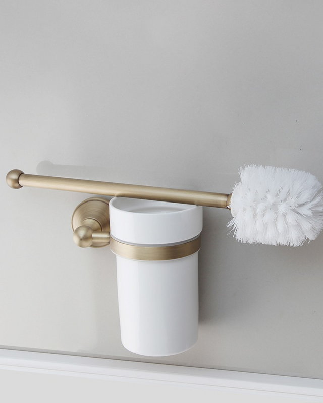 Rene Houtman Wc Borstel + Houder | Keramiek | Brons