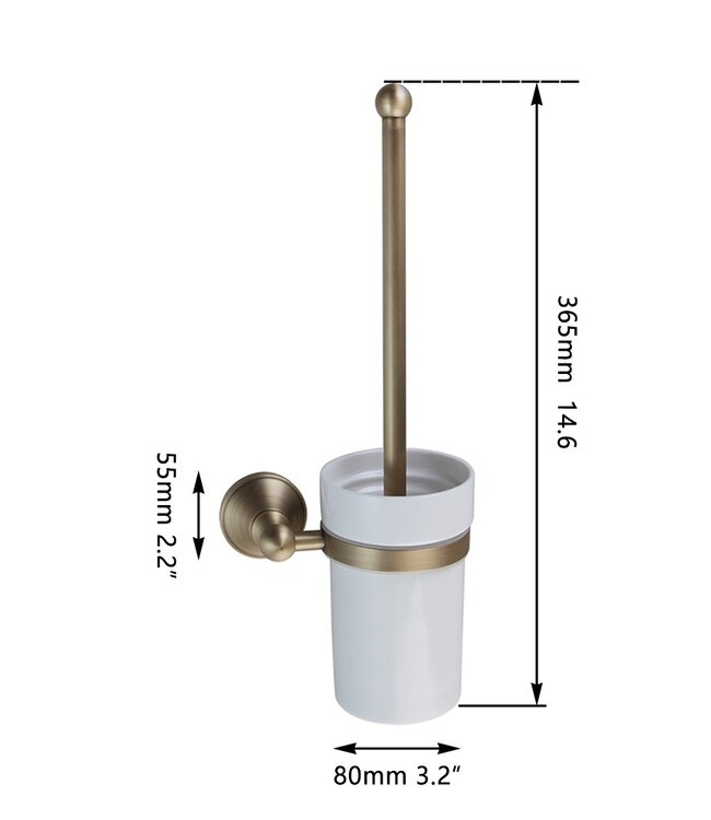 Rene Houtman Wc Borstel + Houder | Keramiek | Brons