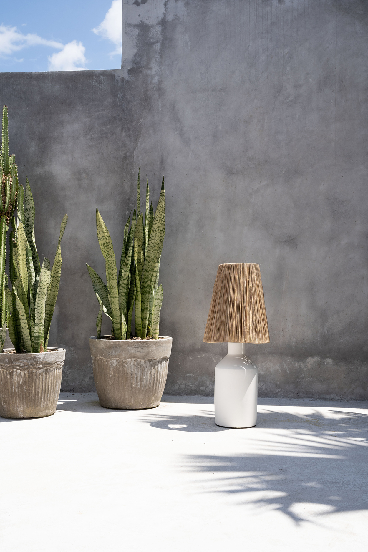 Bazar Bizar Bedouin Tafellamp | Wit Naturel