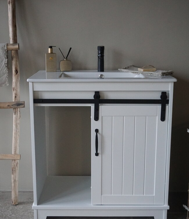 Rene Houtman Badkamermeubel Corrie Wit Met Rails H85 x B80 x D45 cm