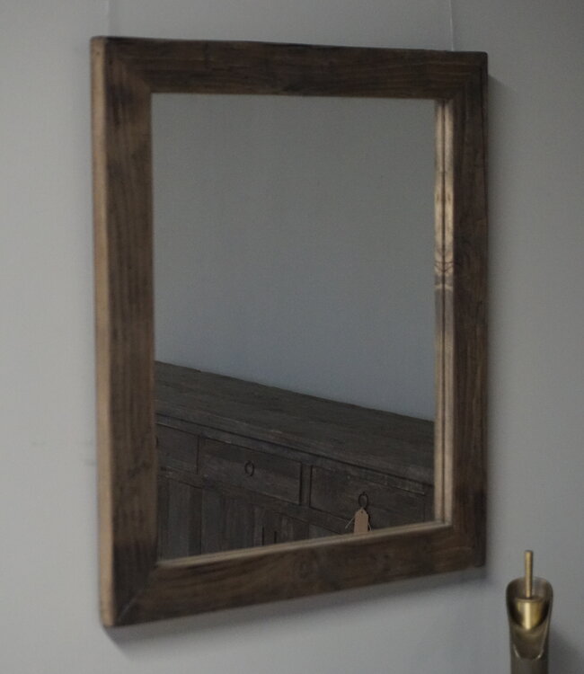 Rene Houtman Spiegel Oud Hout Wagondelen 65 x 55 cm