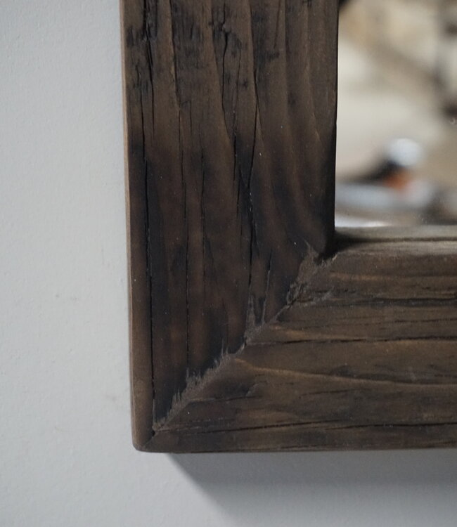 Rene Houtman Spiegel Oud Hout Wagondelen 65 x 55 cm