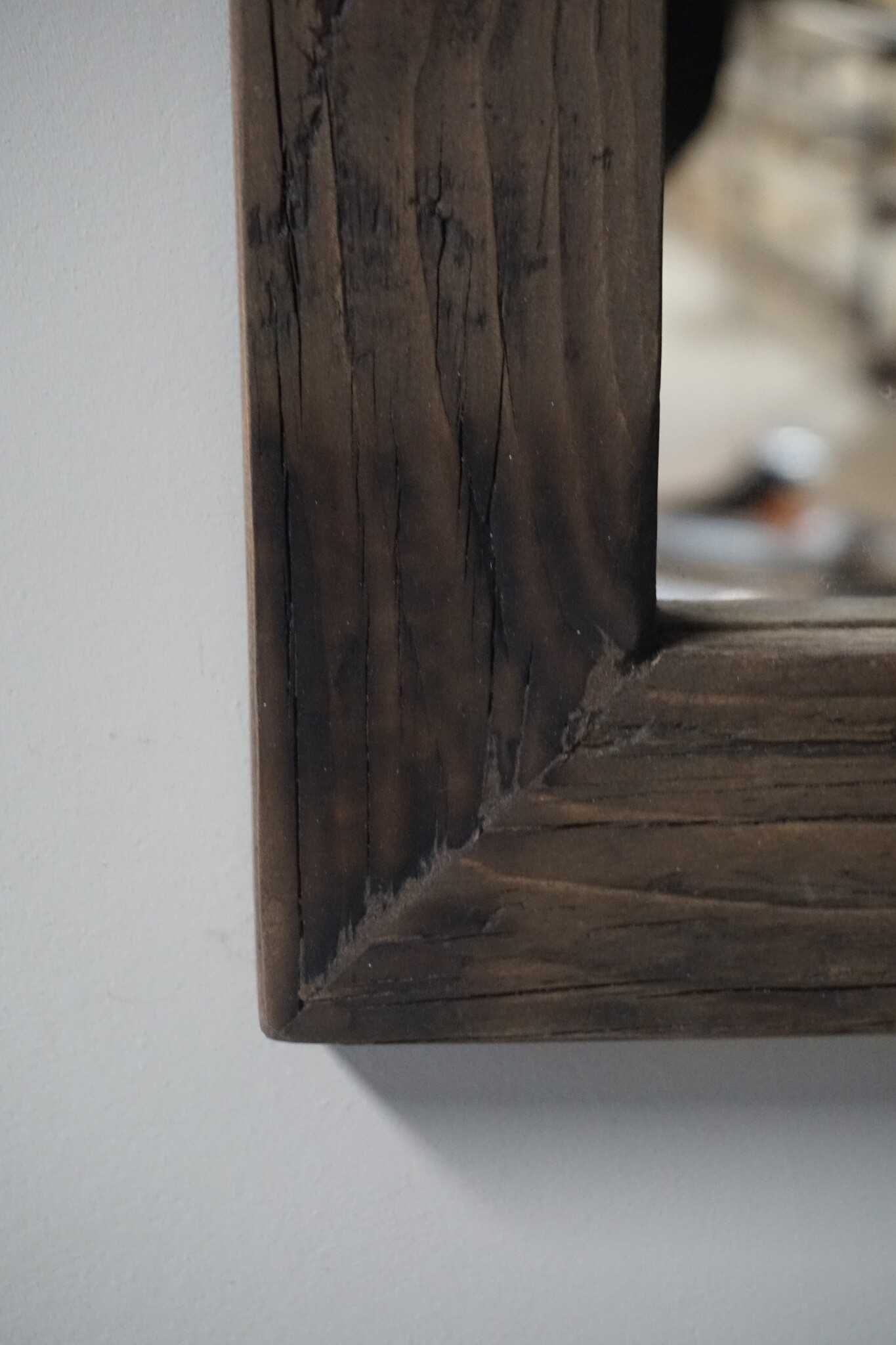 Rene Houtman Spiegel Oud Hout Wagondelen 65 x 55 cm