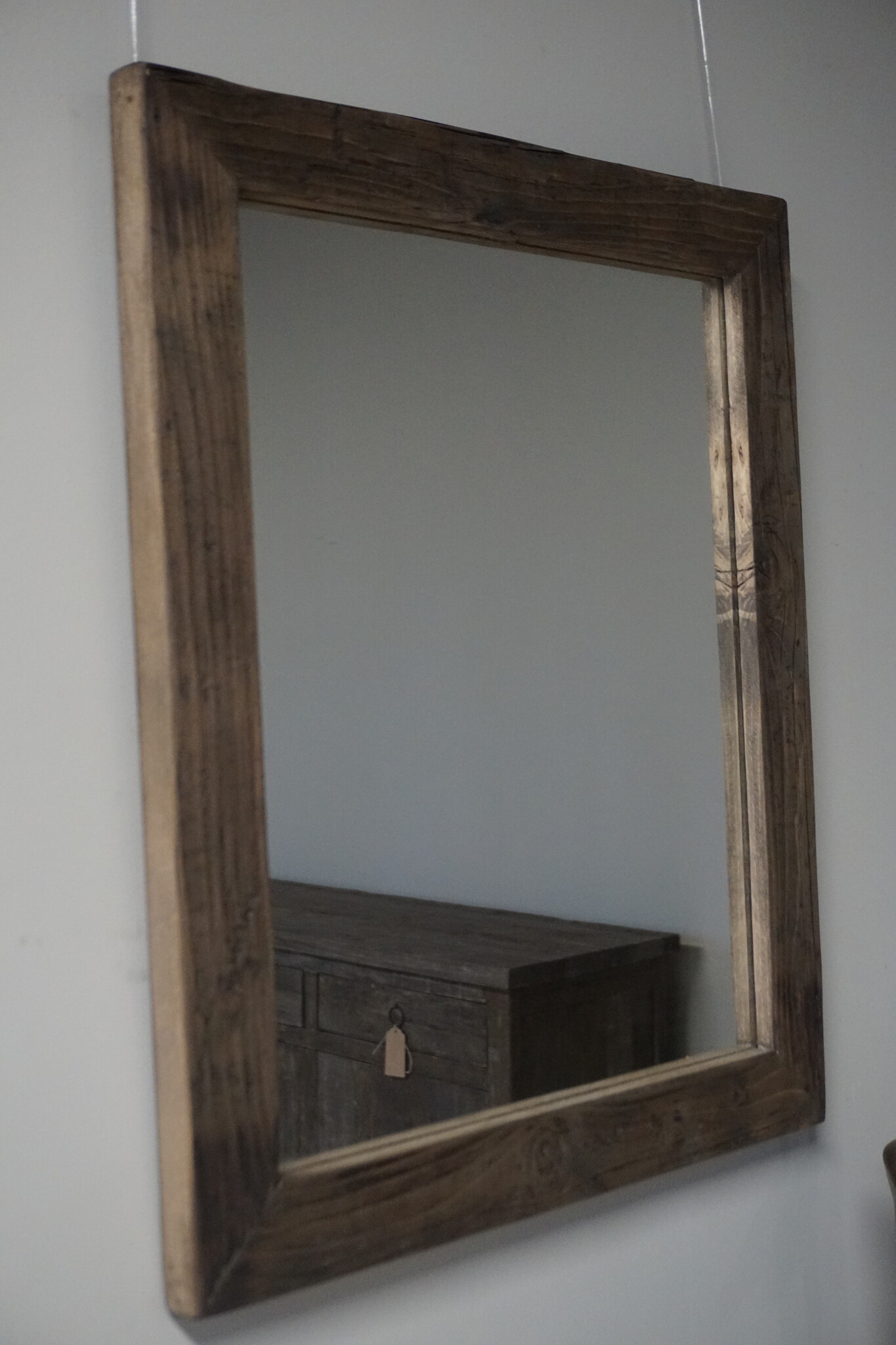 Rene Houtman Spiegel Oud Hout Wagondelen 65 x 55 cm