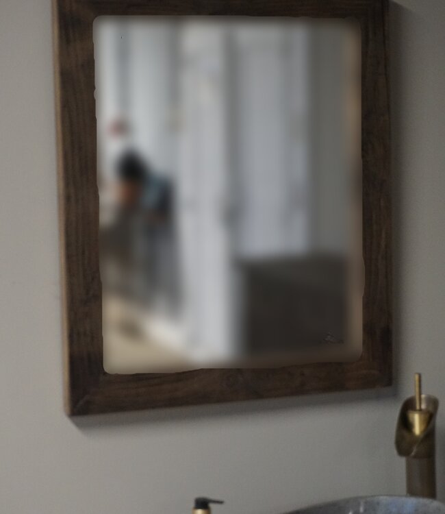 Rene Houtman Spiegel Oud Hout Wagondelen 65 x 55 cm