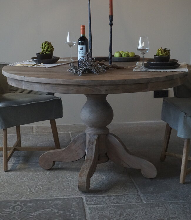 Rene Houtman Eetkamertafel Rond | Ø131 x H79 cm | Bruin