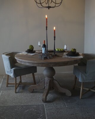 Rene Houtman Eetkamertafel Rond | Ø131 x H79 cm | Bruin