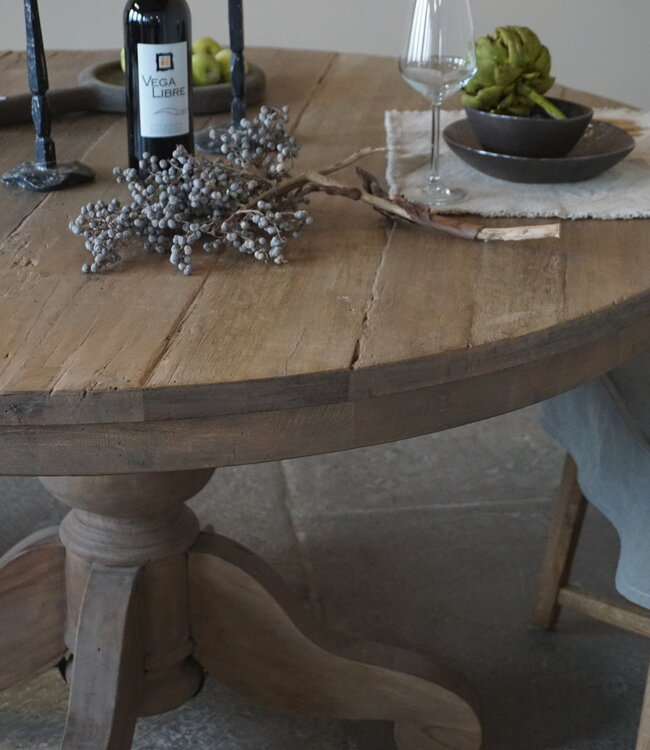 Rene Houtman Eetkamertafel Rond | Ø141 x H79 cm | Bruin
