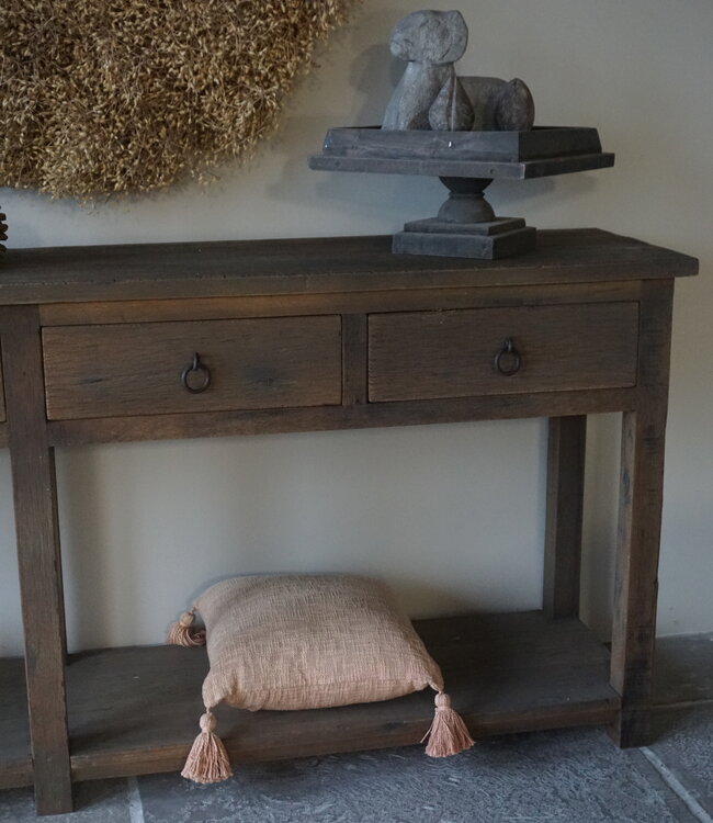 Rene Houtman Dressoir | Oud Hout | 4 Lades | H90 x B220 x D45 cm