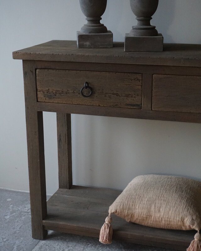 Rene Houtman Dressoir | Oud Hout | 4 Lades | H90 x B220 x D45 cm