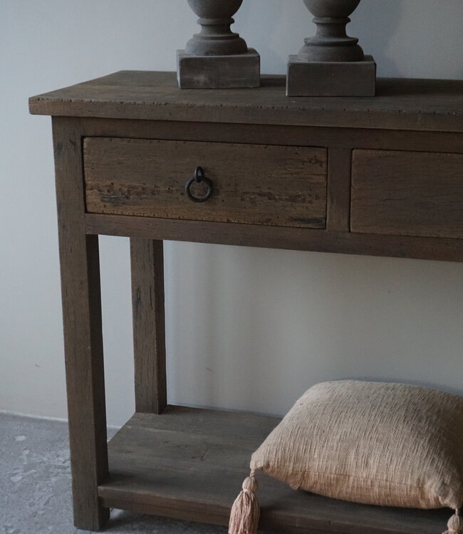 Rene Houtman Dressoir | Oud Hout | 4 Lades | H90 x B220 x D45 cm