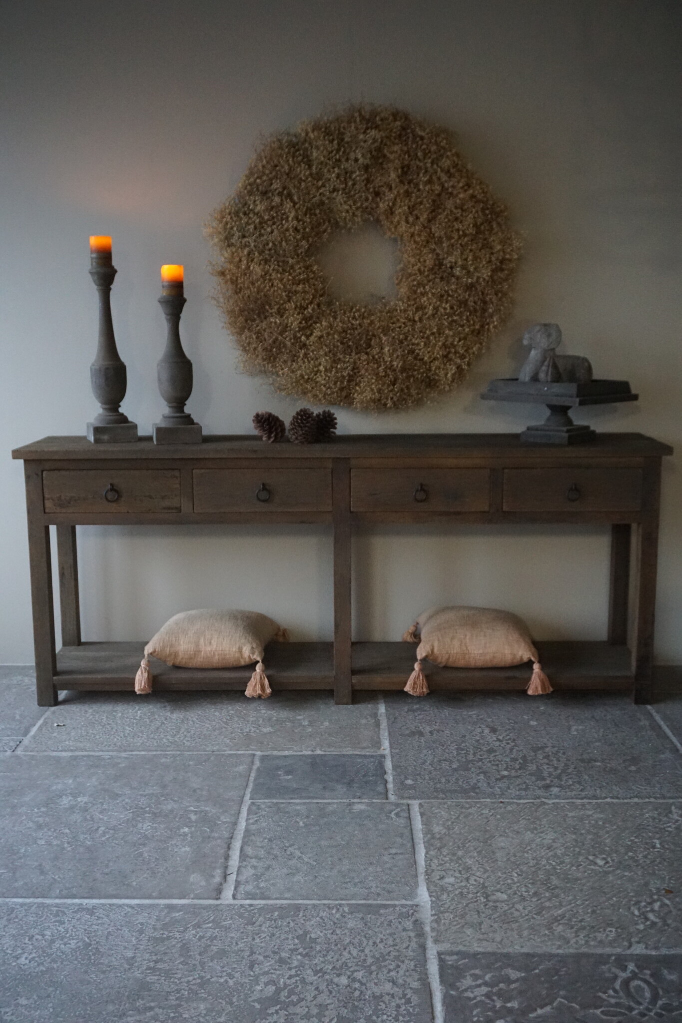 Rene Houtman Dressoir | Oud Hout | 4 Lades | H90 x B220 x D45 cm