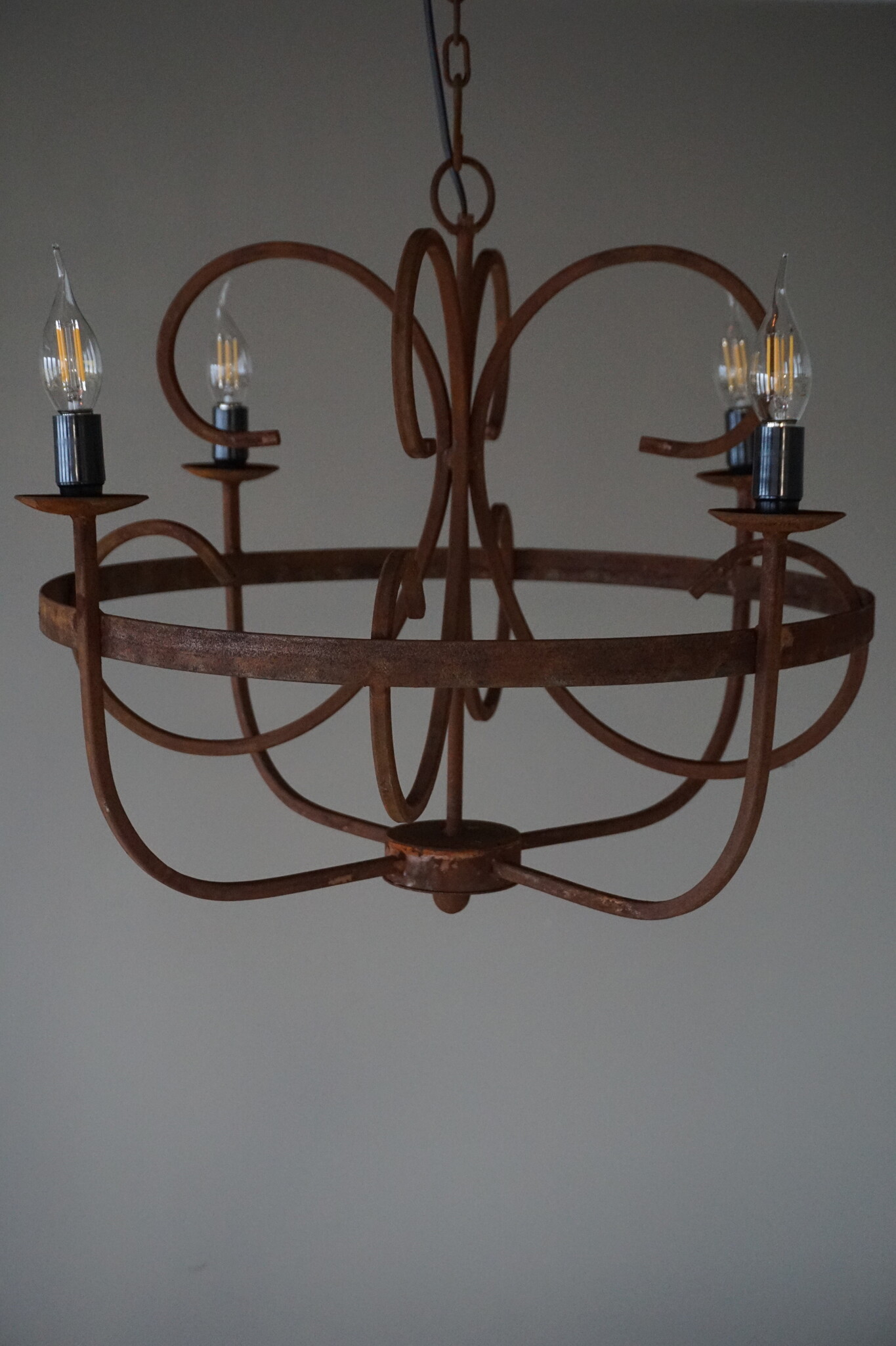 Rene Houtman Kroonluchter | 4-Arms | Roest | H50 x Ø53 cm