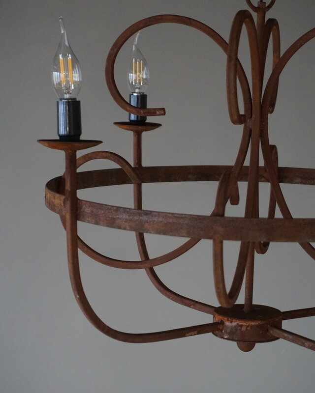 Rene Houtman Kroonluchter | 4-Arms | Roest | H50 x Ø53 cm
