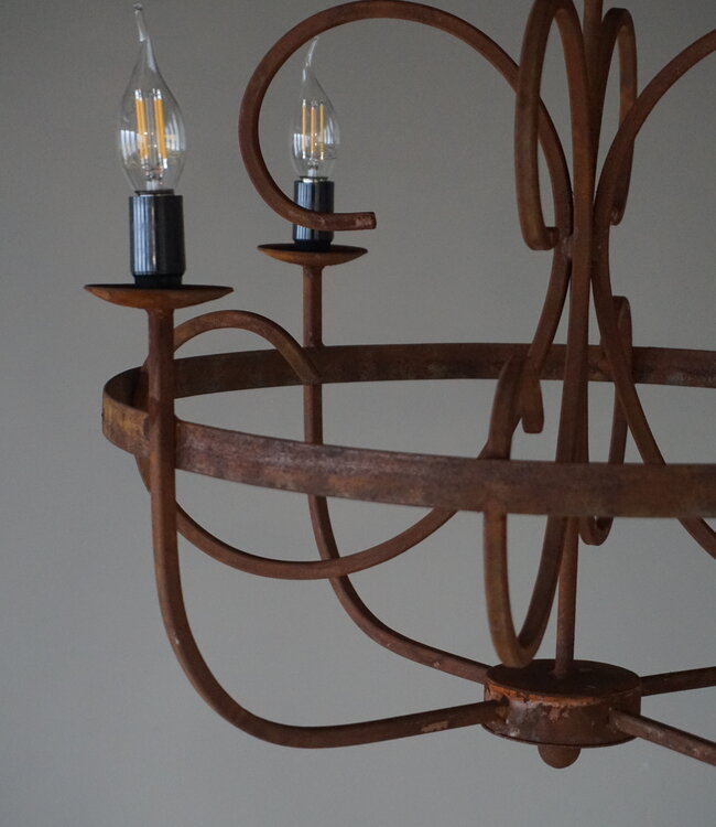 Rene Houtman Kroonluchter | 4-Arms | Roest | H50 x Ø53 cm