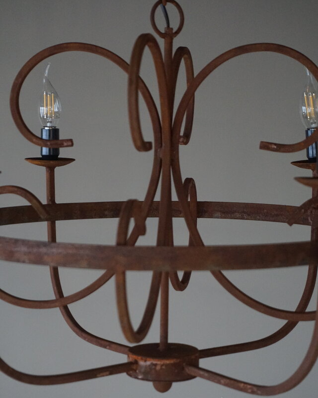 Rene Houtman Kroonluchter | 4-Arms | Roest | H50 x Ø53 cm